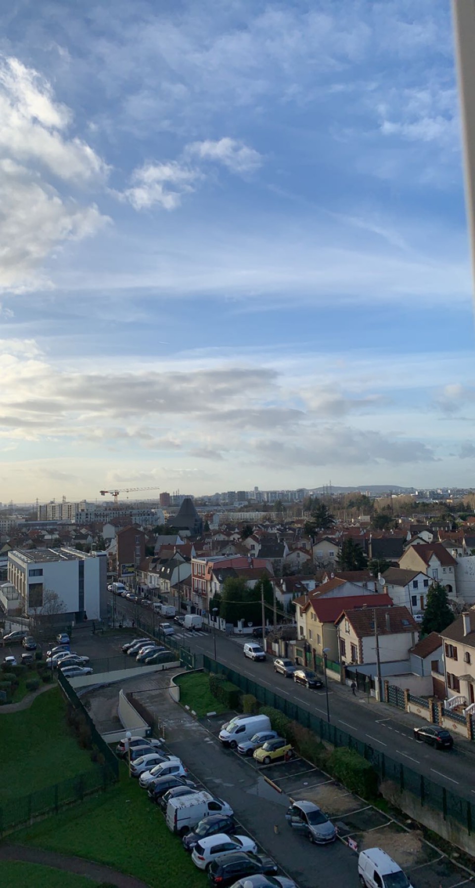 Rooftop view of the Paris suburbs