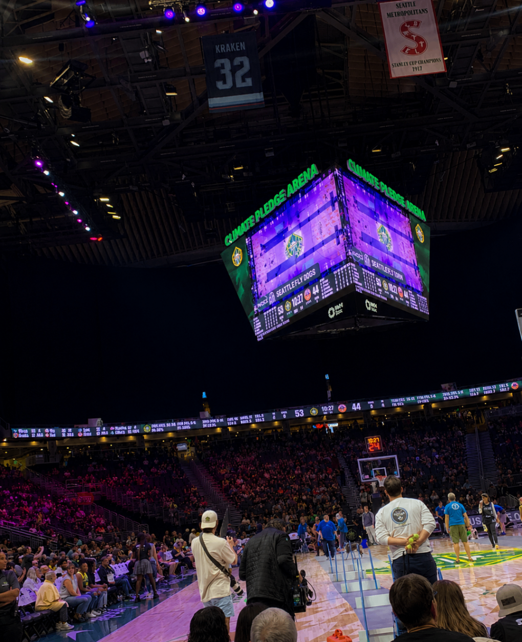 Climate Pledge Arena courtside