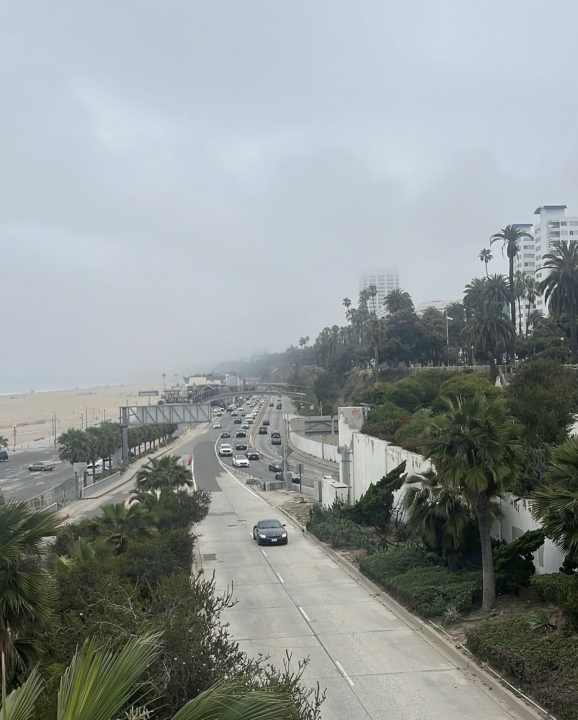 Santa Monica coast and PCH from above